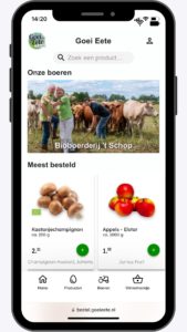 Mobiele boeren web app lokale boodschappen